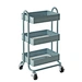 3 shelf metal rolling utility cart