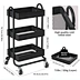 3 shelf metal rolling utility cart